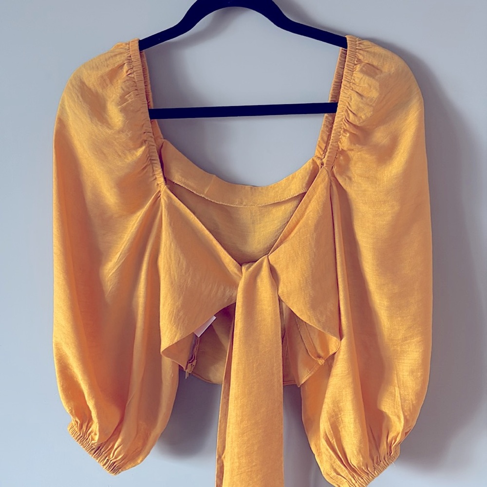 Express Gold Yellow Top Tie Back in Small - Picture 8 of 8